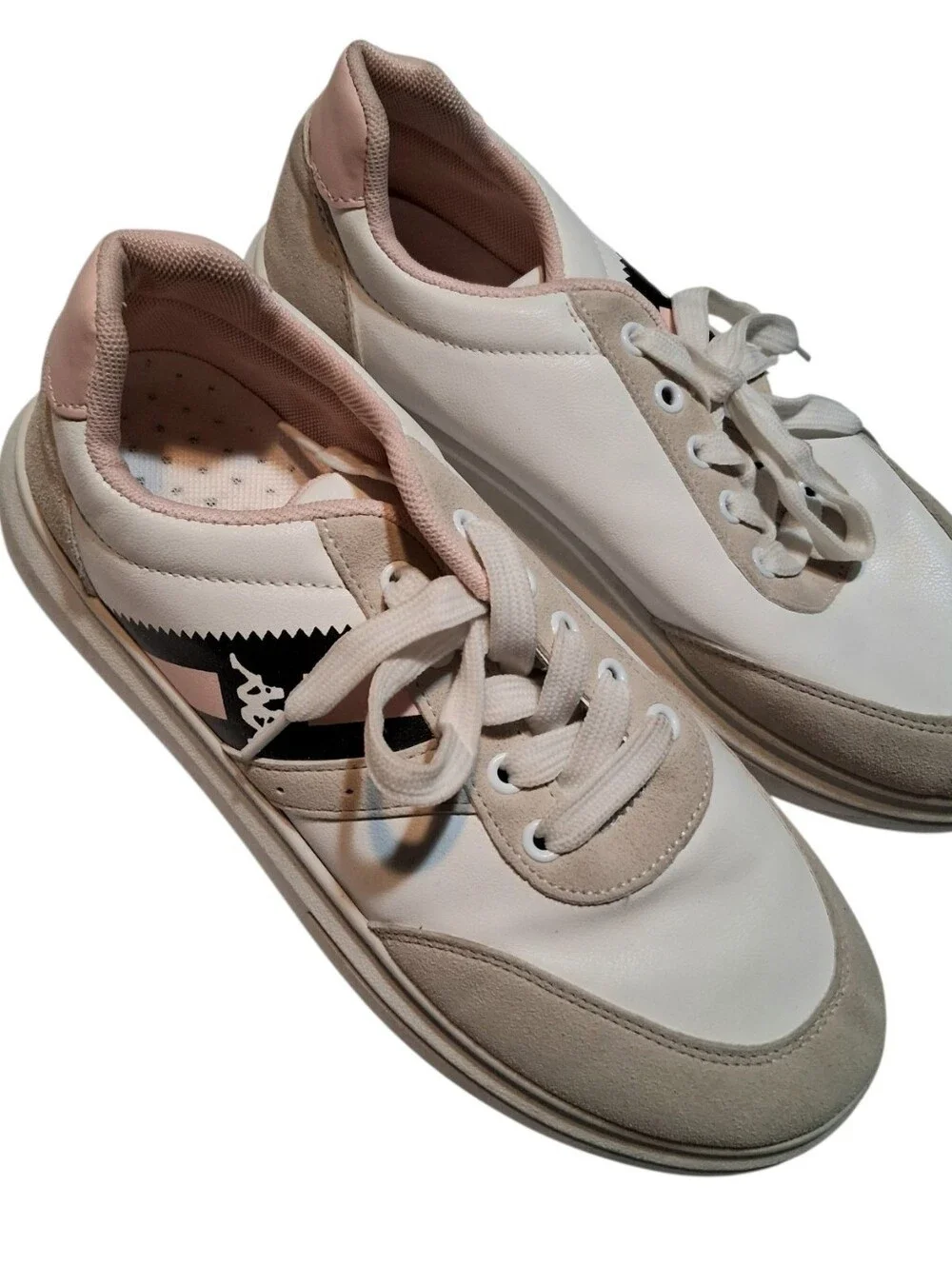 Kappa Sneakers 222 Banda Barnel White & Pink Size EU 41 Summer Casual Chic Retro